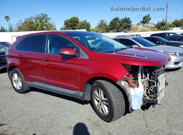 2FMPK4J89HBC34454 2017 FORD EDGE Maroon Front right