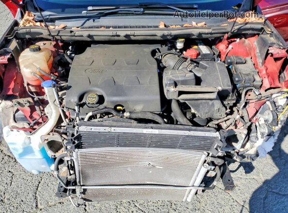 2FMPK4J89HBC34454 2017 FORD EDGE Maroon Engine compartment view