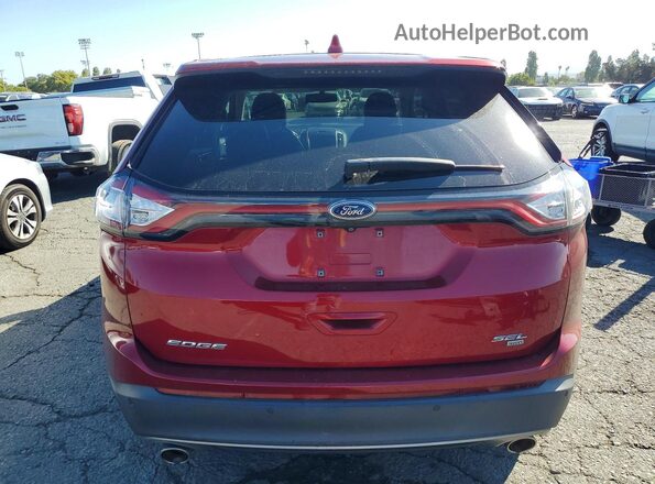 2FMPK4J89HBC34454 2017 FORD EDGE Maroon Rear view