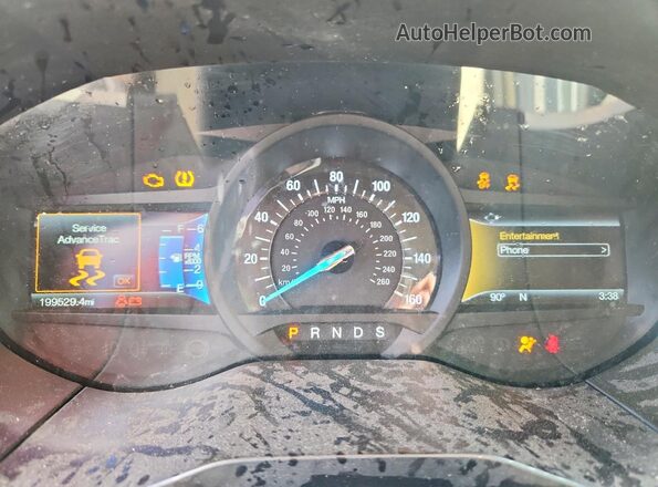 2FMPK4J8XHBC04444 2017 FORD EDGE White Widok zestawu wskaźników