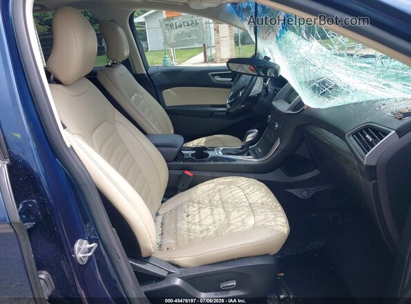2FMPK4J90HBB35238 2017 FORD EDGE Blue Widok wnętrza z przodu
