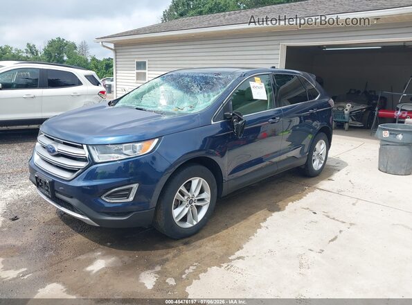 2FMPK4J90HBB35238 2017 FORD EDGE Blue Przód lewy