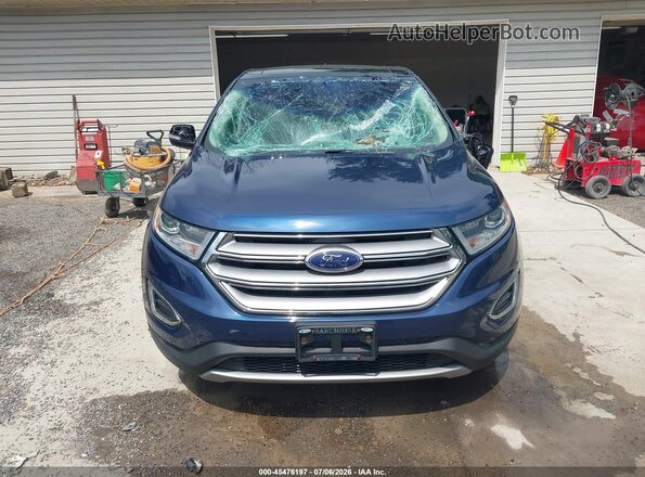 2FMPK4J90HBB35238 2017 FORD EDGE Blue Widok wnętrza z tyłu