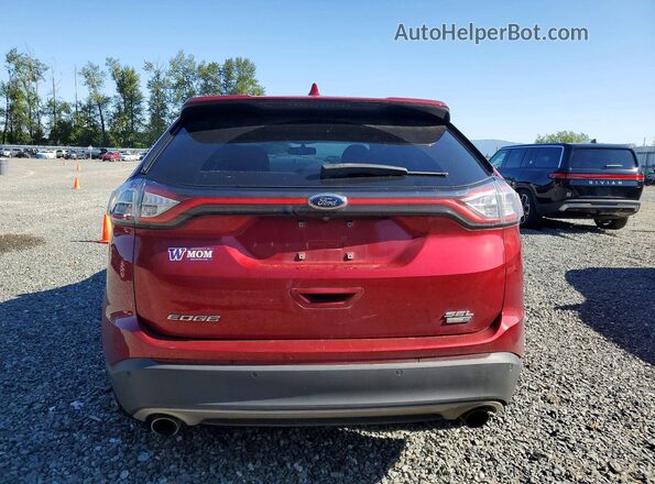 2FMPK4J90HBB43887 2017 FORD EDGE Red Հետևի տեսք