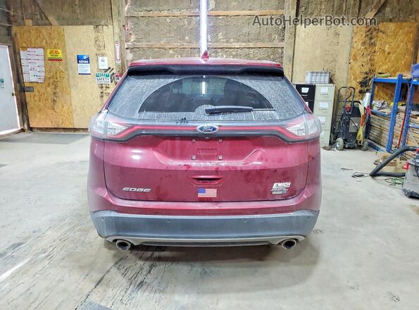2FMPK4J90HBC64614 2017 FORD EDGE Красный Вид сзади