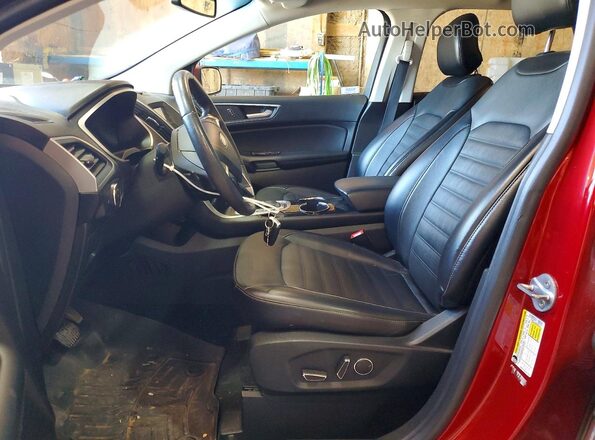 2FMPK4J90HBC64614 2017 FORD EDGE Красный Вид салона спереди