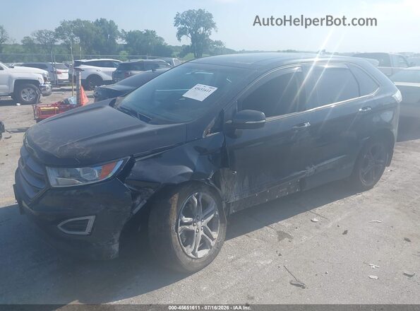 2FMPK4J90JBB76958 2018 FORD EDGE Black წინა მარცხენა ხედი სამი მეოთხედიდან