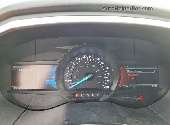 2FMPK4J90JBB92240 2018 FORD EDGE Red Instrument cluster view