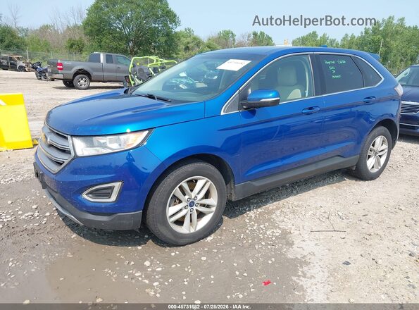 2FMPK4J90JBC46247 2018 FORD EDGE Blue Առջևի ձախ երեք քառորդ տեսարան