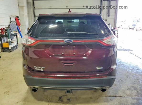 2FMPK4J90JBC51805 2018 FORD EDGE Бордовый Вид сзади