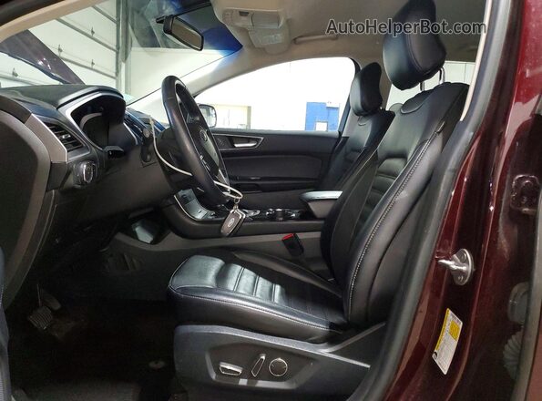 2FMPK4J90JBC51805 2018 FORD EDGE Бордовый Вид салона спереди