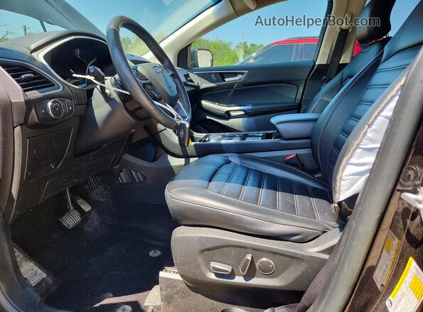 2FMPK4J90KBB09374 2019 FORD EDGE Black წინა სალონის ხედი