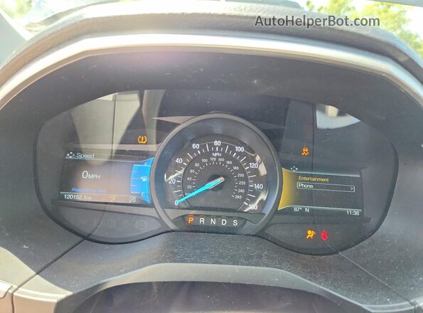 2FMPK4J90KBB09374 2019 FORD EDGE Black ხელსაწყოთა პანელის ხედი