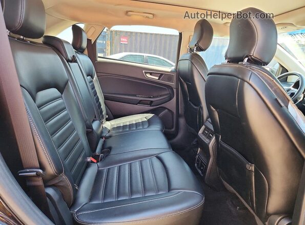 2FMPK4J90KBB09374 2019 FORD EDGE Black უკანა სალონის ხედი