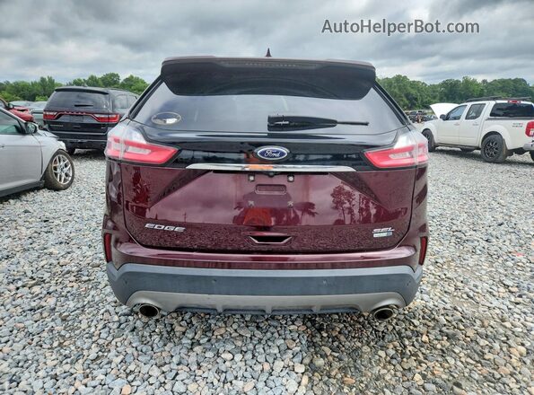 2FMPK4J90KBB86357 2019 FORD EDGE Burgundy უკანა ხედი