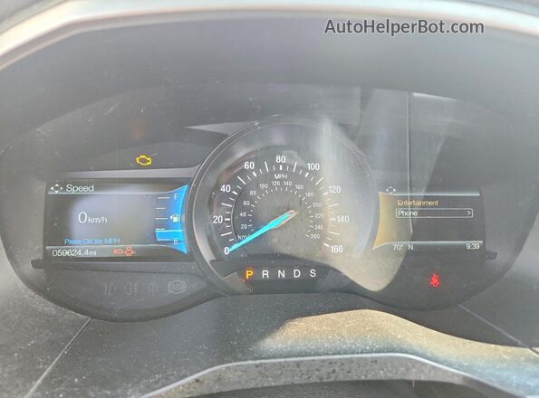 2FMPK4J90KBC14576 2019 FORD EDGE White ხელსაწყოთა პანელის ხედი