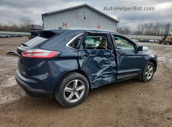 2FMPK4J90KBC19437 2019 FORD EDGE Синий Задняя правая четверть