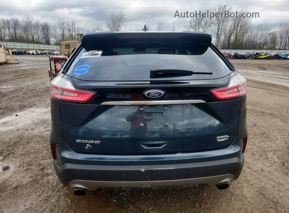 2FMPK4J90KBC19437 2019 FORD EDGE Синий Вид сзади