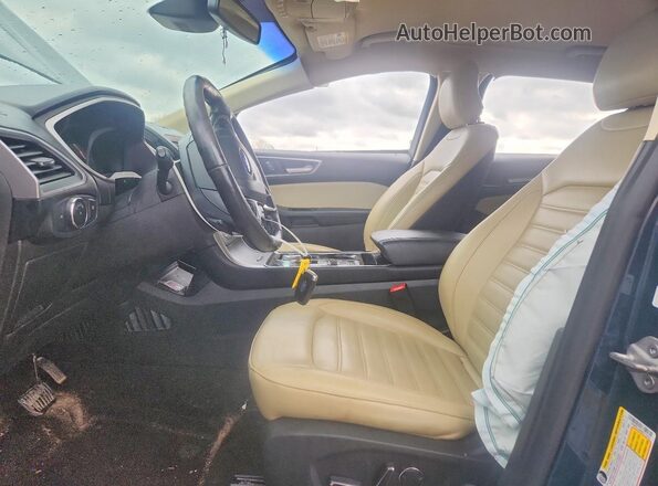 2FMPK4J90KBC19437 2019 FORD EDGE Синий Вид салона спереди