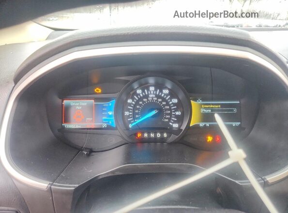 2FMPK4J90KBC19437 2019 FORD EDGE Синий Вид щитка приборов