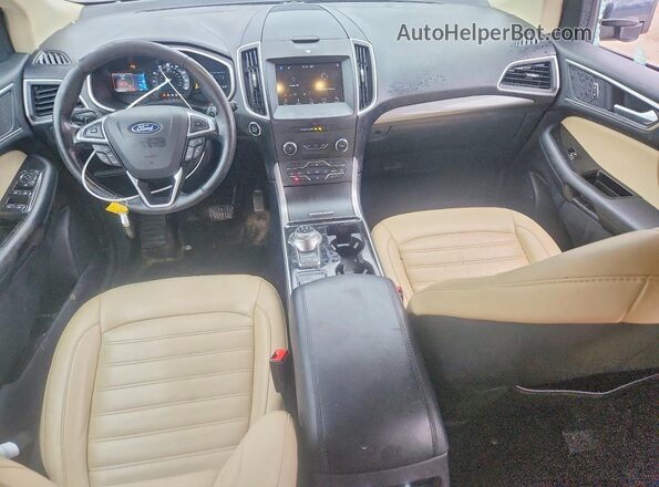 2FMPK4J90KBC19437 2019 FORD EDGE Синий Вид панели приборов