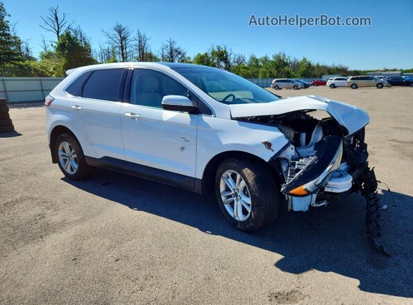 2FMPK4J90KBC30969 2019 FORD EDGE White Delantero derecho