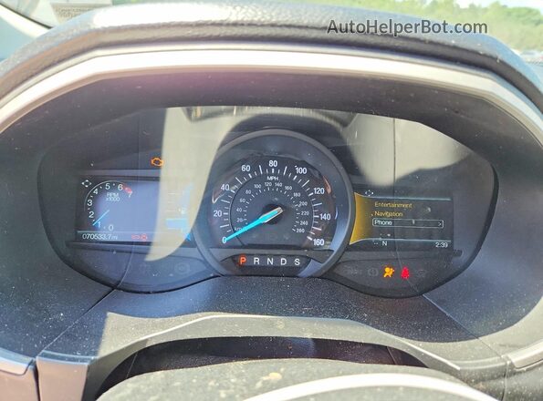 2FMPK4J90LBA18400 2020 FORD EDGE Gray Instrument cluster view