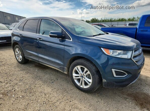 2FMPK4J91GBC38778 2016 FORD EDGE Blue Przód prawy