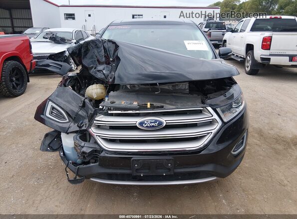 2FMPK4J91HBB26211 2017 FORD EDGE Black Instrument cluster view