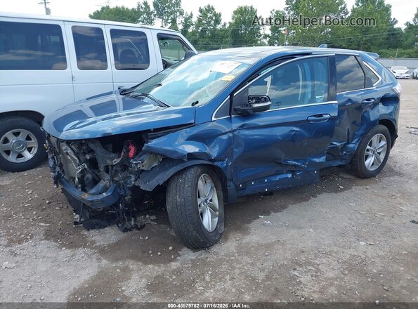 2FMPK4J91JBC34172 2018 FORD EDGE Blue წინა მარცხენა ხედი სამი მეოთხედიდან