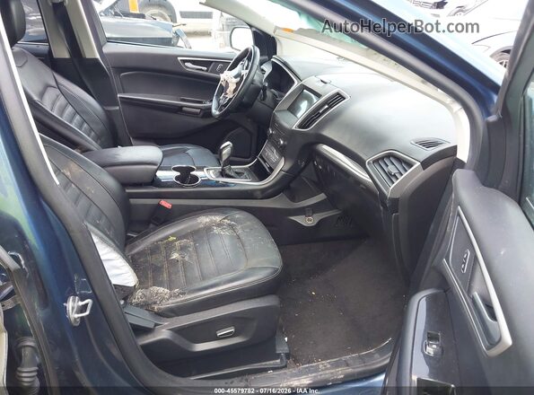 2FMPK4J91JBC34172 2018 FORD EDGE Blue წინა სალონის ხედი