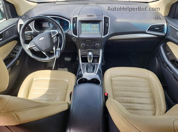 2FMPK4J91JBC42305 2018 FORD EDGE Blue წინა პანელის ხედი