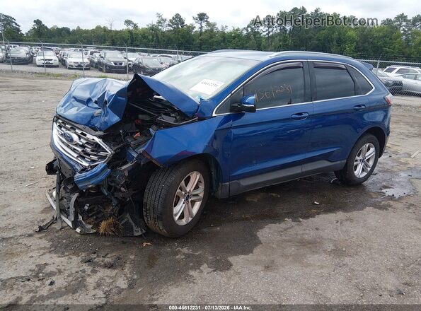 2FMPK4J91LBA15246 2020 FORD EDGE Blue Передня ліва чверть