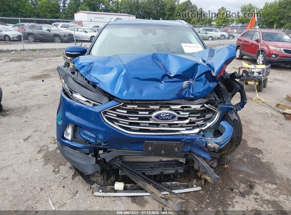 2FMPK4J91LBA15246 2020 FORD EDGE Blue Вид задньої частини салону