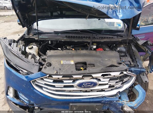 2FMPK4J91LBA15246 2020 FORD EDGE Blue Вид ззаду