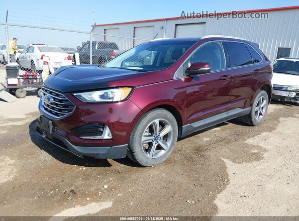 2FMPK4J91LBA59716 2020 FORD EDGE Maroon Przód lewy