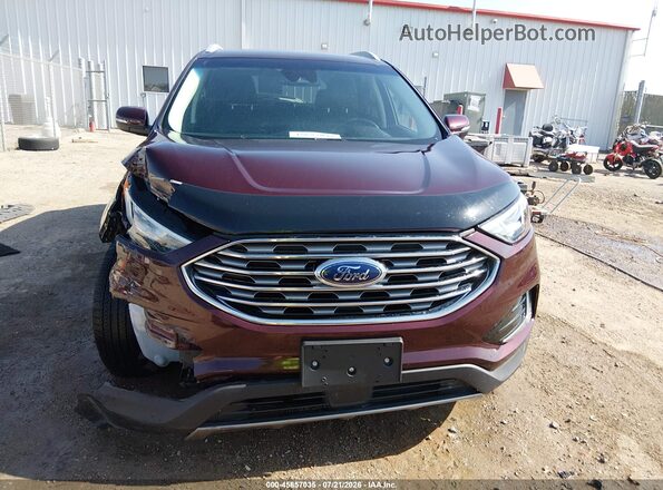 2FMPK4J91LBA59716 2020 FORD EDGE Maroon Widok zestawu wskaźników