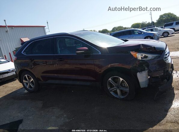 2FMPK4J91LBA59716 2020 FORD EDGE Maroon Widok wnętrza z tyłu