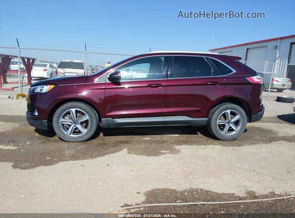 2FMPK4J91LBA59716 2020 FORD EDGE Maroon Widok wnętrza 360 stopni