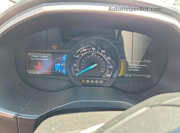 2FMPK4J91LBA67279 2020 FORD EDGE Серебряный Вид щитка приборов