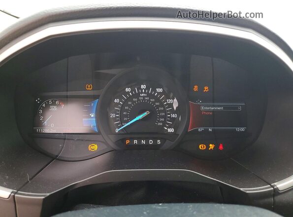 2FMPK4J92GBC06079 2016 FORD EDGE Black Вид щитка приладів