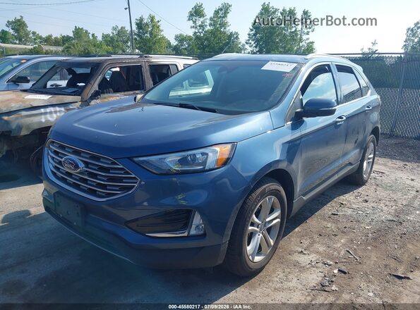 2FMPK4J92KBC33484 2019 FORD EDGE Blue Передня ліва чверть