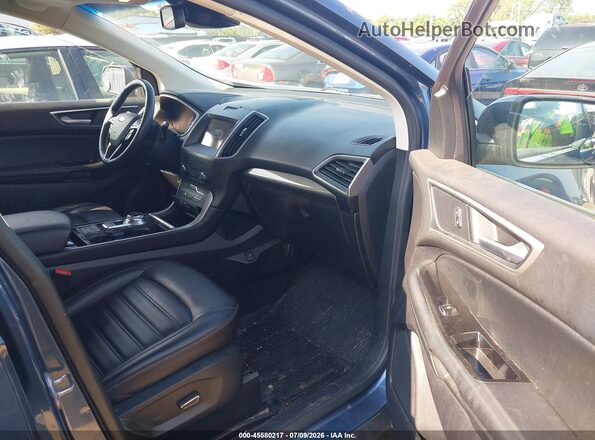 2FMPK4J92KBC33484 2019 FORD EDGE Blue Вид салону спереду