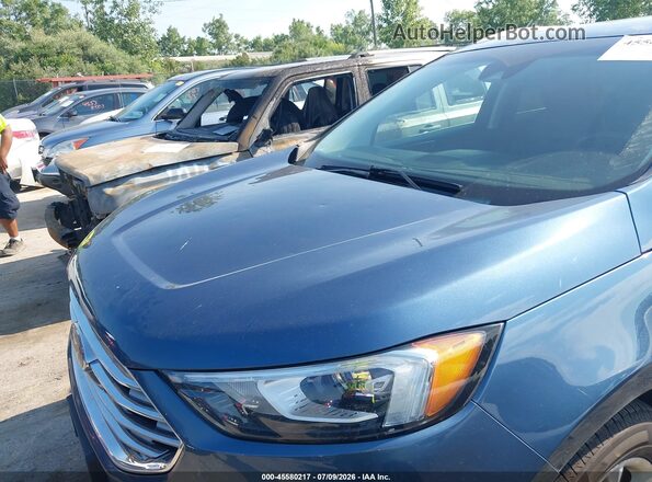 2FMPK4J92KBC33484 2019 FORD EDGE Blue Вид спереду