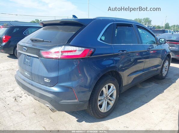 2FMPK4J92KBC33484 2019 FORD EDGE Blue Задня права чверть