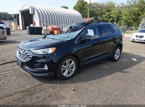 2FMPK4J92LBA38566 2020 FORD EDGE Black წინა მარცხენა ხედი სამი მეოთხედიდან