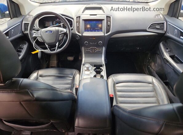 2FMPK4J92LBB08521 2020 FORD EDGE Blue Widok deski rozdzielczej