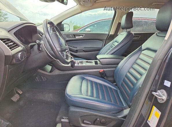 2FMPK4J92NBA77743 2022 FORD EDGE Gray წინა სალონის ხედი