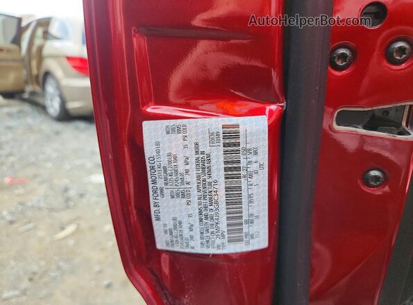 2FMPK4J93GBC34716 2016 FORD EDGE Red VIN կոդի պիտակի տեսք