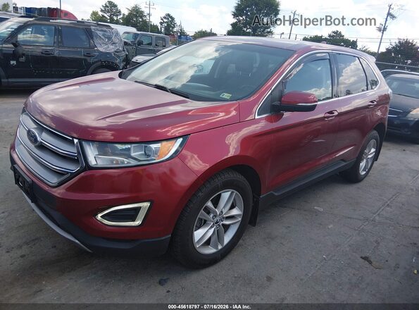 2FMPK4J93HBB26274 2017 FORD EDGE Бордовый Передняя левая четверть